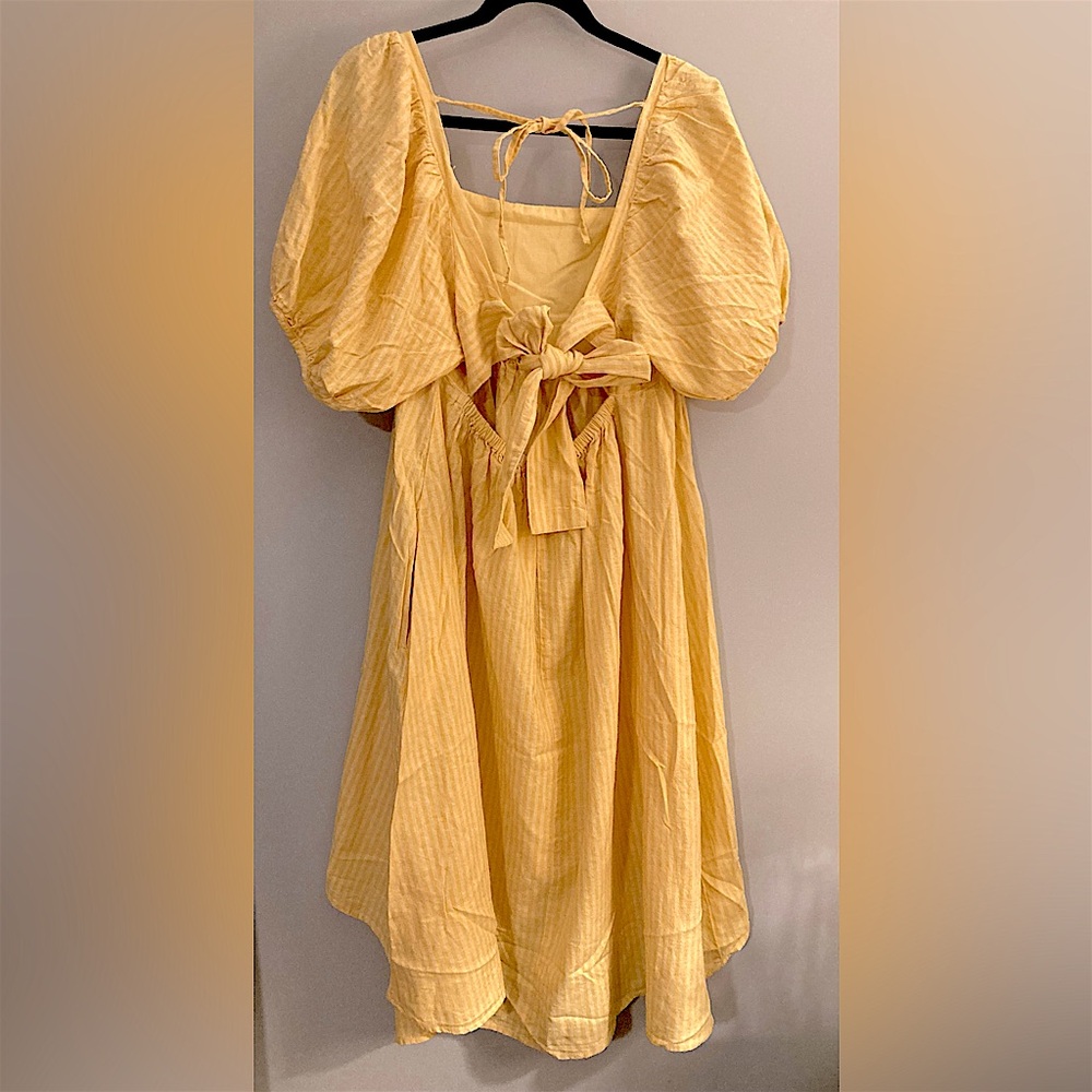 NWT limited edition Jillian Harris x Joe Fresh “sunshine” linen dress sz medium - Picture 3 of 3